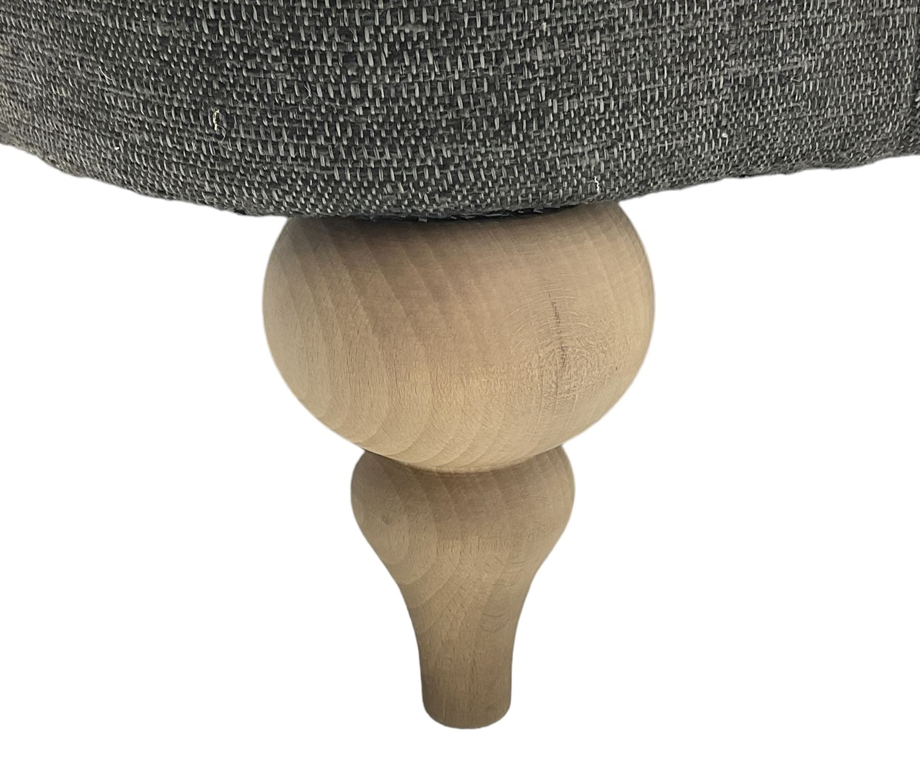 Marks and Spencer - 'Rochester' two-seat sofa on turned light wood feet, upholstered in charcoal fabric 