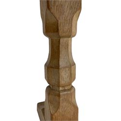 Yorkshire oak - rectangular adzed oak coffee table by Colin Almack (Beaverman), unsigned