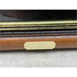 Limited edition large framed display board with sixty half-size copies of British Gallantry and Campaign Medals produced by Danbury Mint; all with ribbons and associated booklet