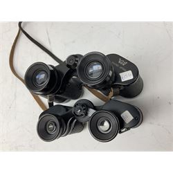 Eight cased pairs of binoculars, to include Noctovist Mk II 8x30, Prinz 8x30, Steiner Bayreuth 8x30, Springfield H.F.P 8x26 etc