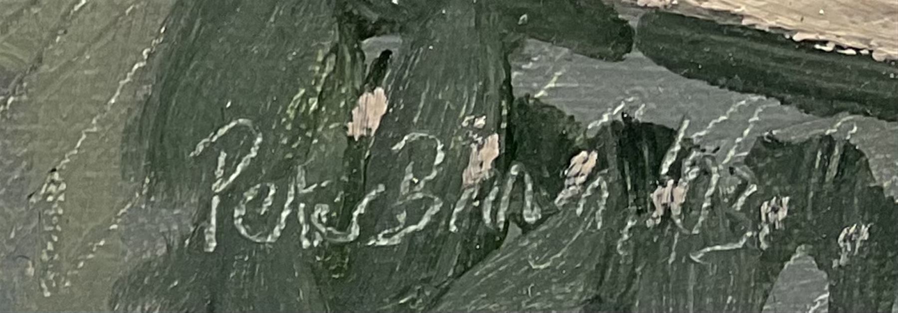 Peter Brown NEAC (British 1967-): 'Parade Garden Bath', oil on canvas signed and dated '03, 24cm x 50cm
Provenance: exh. Bath Society of Artists 99th Annual Exhibition 2004, labels verso