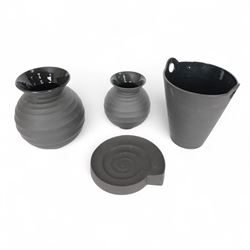 Wedgwood black basalt vases and similar, designed by Nick Munro