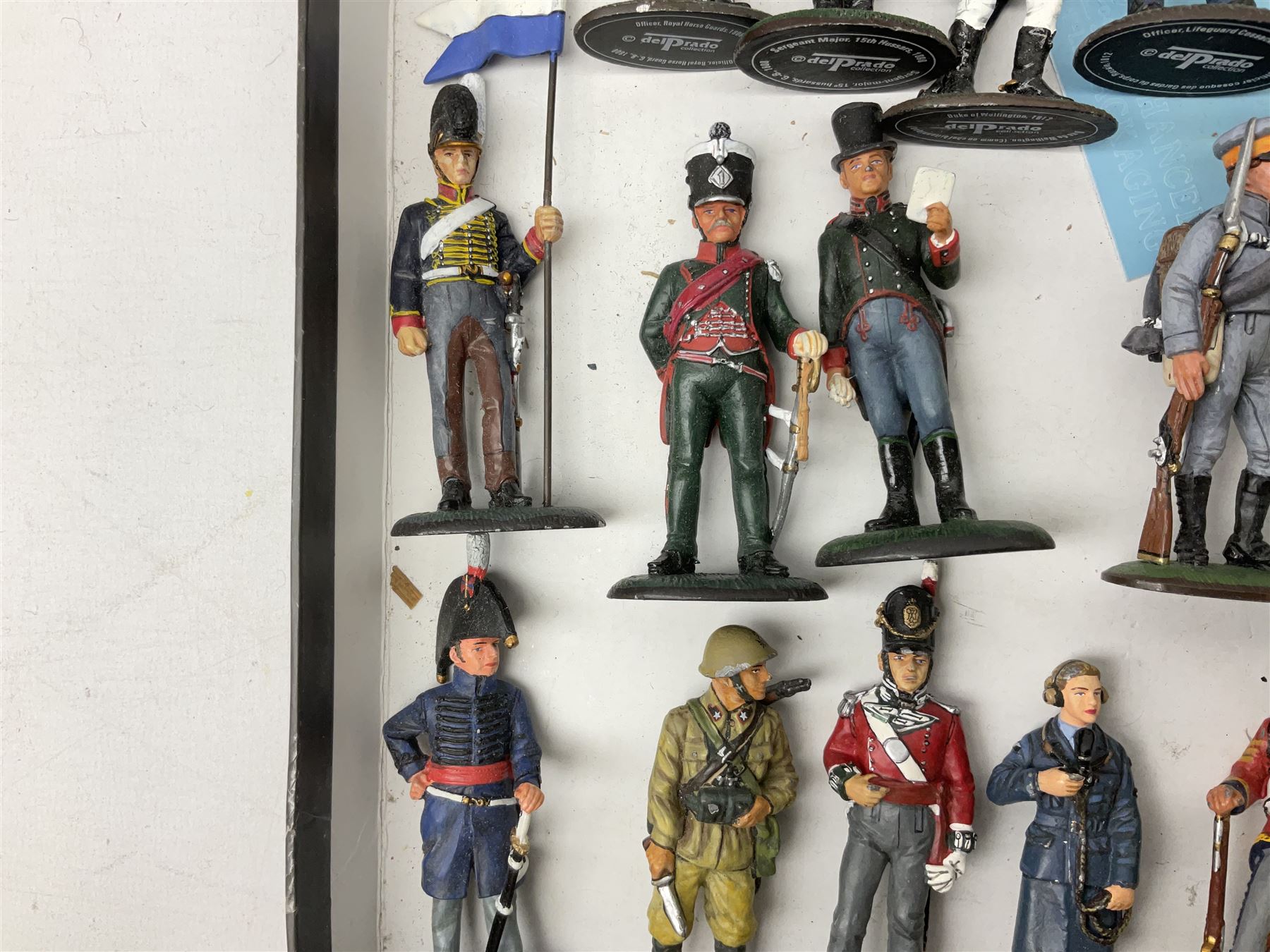 Thirty seven del Prado military figurines, foot soldiers including including Napoleonic War, WW2 etc