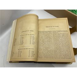 The National Comprehensive Family Bible, coloured and black and white plates, together with Jessop Atlantic tripod, brass candlestick and other collectables, in three boxes 