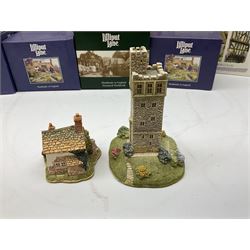 Twelve Lilliput Lane models to include The 1994 Anniversary Cottage Watermeadows, Collector's Club Woodman's Treat, Castle Hill, Huddersfield, Symbol of Membership Kiln Cottage etc, all boxed, eight with deeds