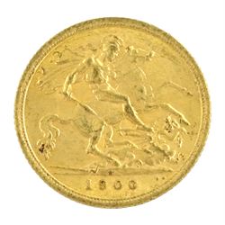 King Edward VII 1906 gold half sovereign coin, Sydney mint