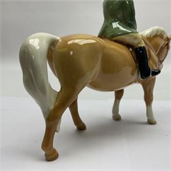 Beswick boy on palomino pony No 1500, H15cm