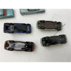 Dinky - ten early unboxed and playworn die-cast models including Studebaker No.172, Studebaker President No.179, three Lincoln Zephyr, Buick, Cadillac No.147, Oldsmobile, Dodge Royal Sedan No.191 etc