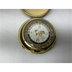 Silver 1969 Cunard RMS Queen Elizabeth maiden voyage commemorative medallion, in original Slade, Hampton & Son case with certificate, two Stratton R.M.S Queen Elizabeth mirror compacts, Stratton R.M.S Queen Mary compact, mid 20th century P&O Canberra Round World Voyage miniature globe, S.S Oriana ash tray modelled as a barrel, Norah Wellings sailor doll, and other maritime and shipping memorabilia 