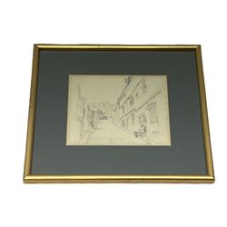 Mary Weatherill (British 1834-1913): 'Scarborough', pencil sketch signed and dated 1880, 15cm x 18cm