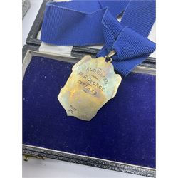 Vintage Christian Dior compact in original box, silver 'Past Mayor' medallion on ribbon by Walker & Hall boxed, Silver Bible pendant on bow brooch hallmarked, stamped 9ct gold cameo and a collection of vintage and later costume jewellery