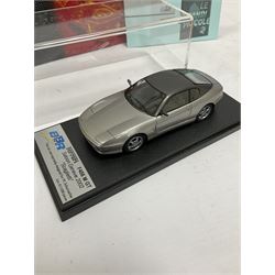 BBR Models Ferrari 'Scaglietti' Saloon Geneve 2002, Michael Schumacher limited edition model 011/300, with original box and display case, finished in silver colour, model no. F456 M GT