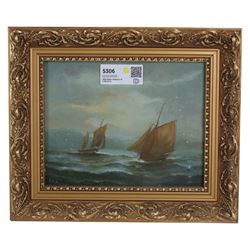 Edward King Redmore (Hull 1860-1941): Yarmouth Boats, pair oils on board signed 19cm x 24cm (2)