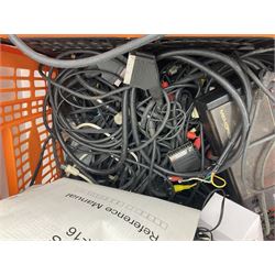 Alesis SR-16 drum machine, Neewer 48V phantom power supply, microphone stand, Genexxa microphone, quantity of jack to jack cables and other similar items