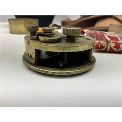 George VI 1937 Coronation flag, the central portrait and date covered with stitched panels 56 x 83cm; sailor's hat; leather holster with belt dated 1943 containing Lone Star toy die-cast Luger gun; and reproduction Stanley brass cased pocket sextant (4)