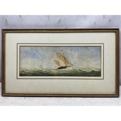 Charles Taylor Junior (British fl.1841-1883): Shipping Off the Coast, two watercolours signed, one indistinctly inscribed verso, max 37cm x 58cm (2) (one unframed)