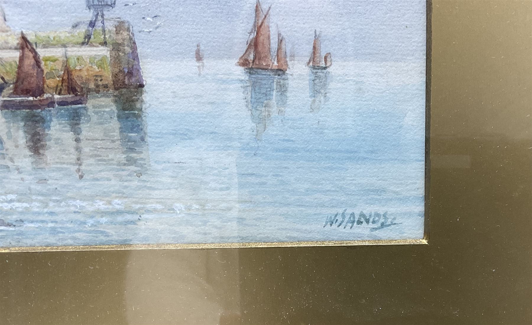 W Sands aka Thomas Herbert Victor (British 1894-1980): 'Clovelly' and 'River Fal', pair watercolours signed and titled 24cm x 34cm (2)