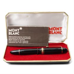 Montblanc - Meisterstuck no.149 fountain pen, with 14ct gold nib stamped 4810 14c 585, with black resin barrel and cap, boxed