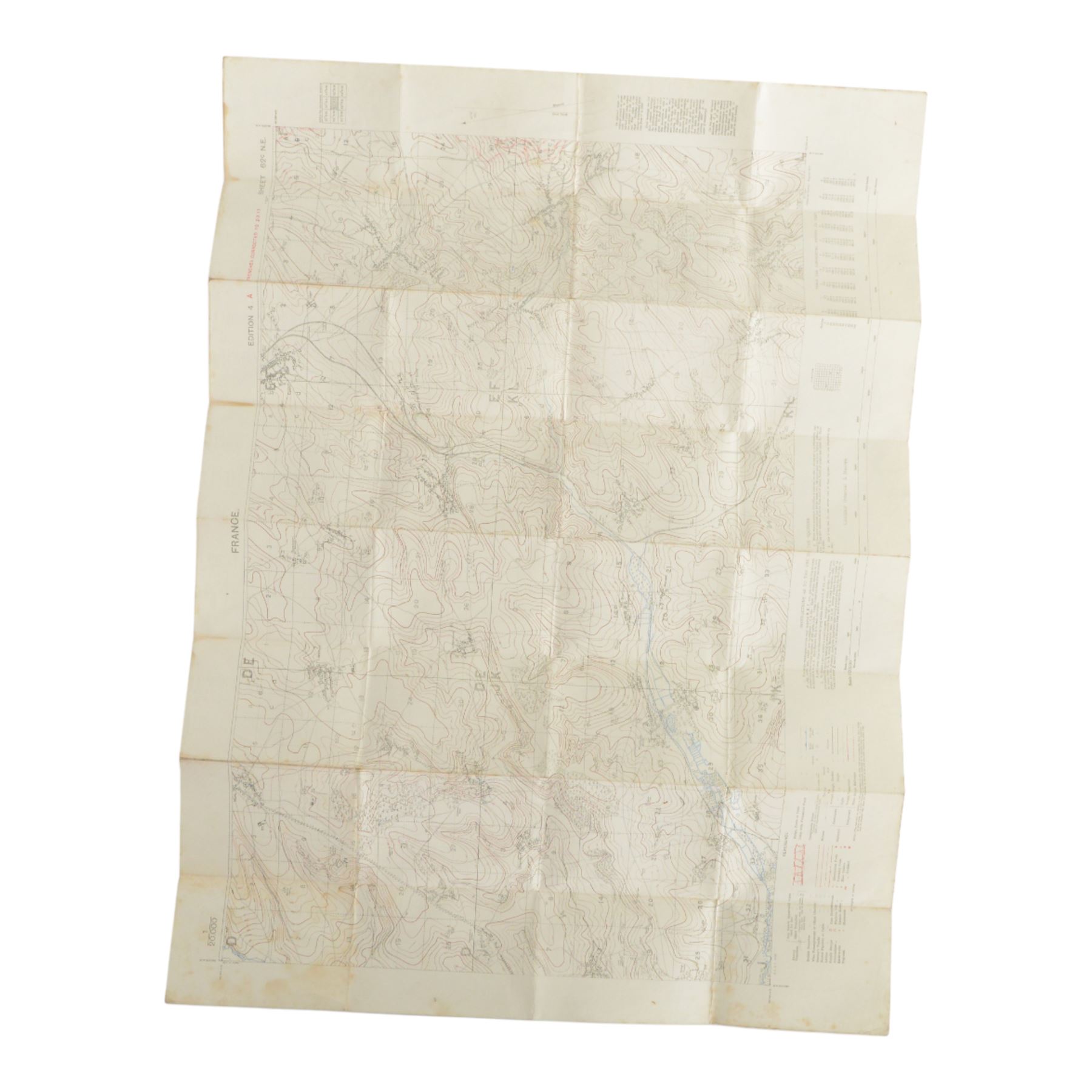 Collection WWI maps, including Trench maps for Villers-Guislain, France and Belgium