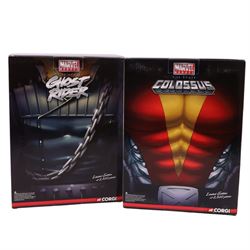 Two limited edition Corgi Marvel Heroes 1:12 scale models, comprising Ghost Rider and Colossus, both boxed