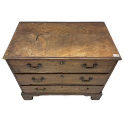 Small George III mahogany three drawer chest