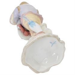 Continental figure group L' Amour,, together with a pair of courting figures and Staffordshire spill vase 