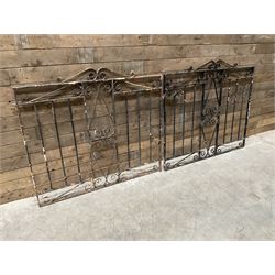 Pair of wrought iron garden gates