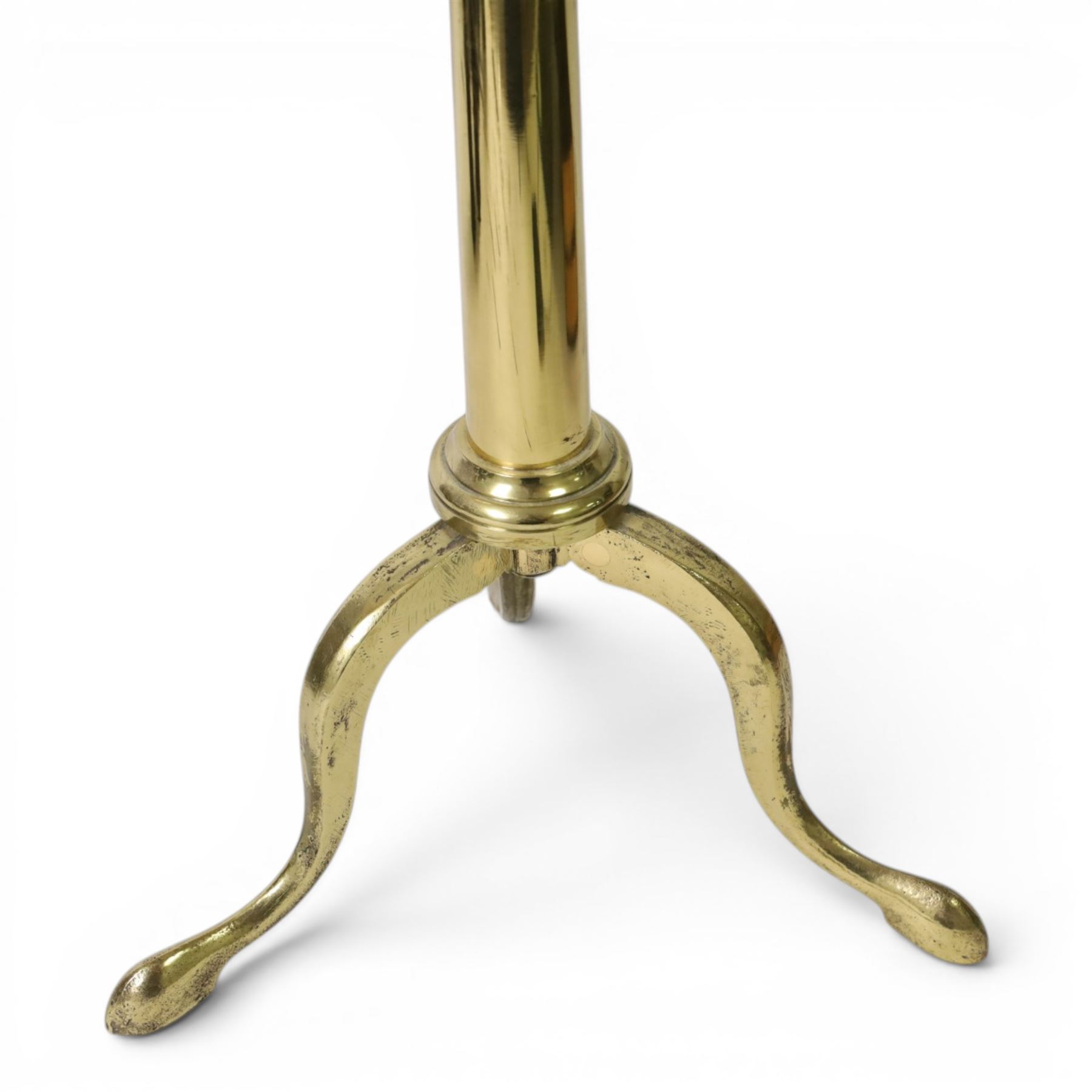 Brass telescope inscribed J.Lizars Glasgow & Edinburgh, with a library tripod and a larger wooden tripod, two spare eyepieces and original box