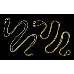 18ct gold link necklace and a 9ct gold link necklace