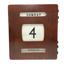 Large wooden perpetual calendar, H30cm
