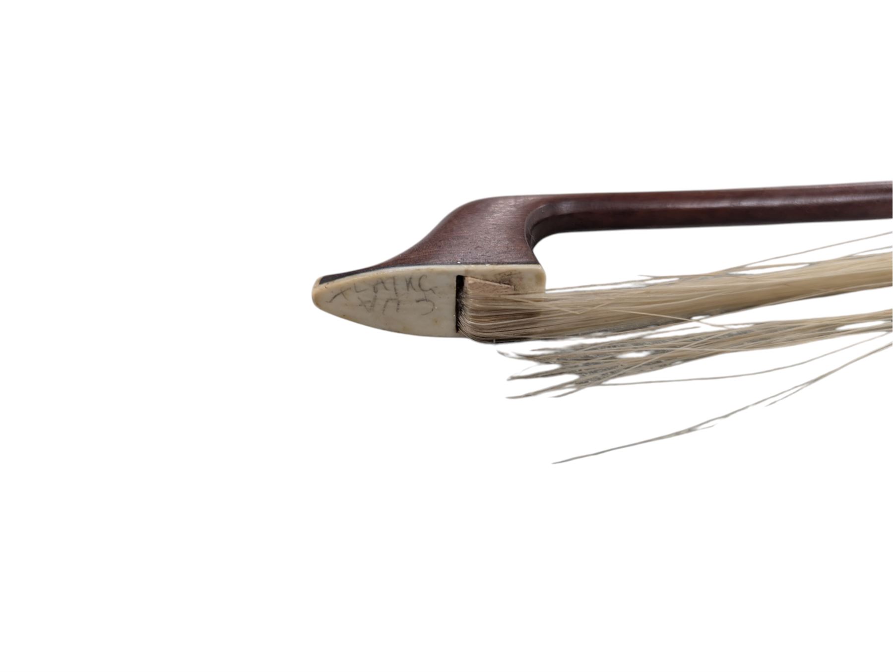 Early 19th century English cello by Samuel Gilkes of London, circa 1820, with two piece back and pine table finished in a golden brown varnish, certificate of authenticity from D.R Hill & Son, Buckinghamshire, numbered H494 in their records, in Hiscox hard case, with two horse hair cello bows, the first an English example stamped Ferranda Millars Liverpool, the second a German example stamped R. Paesold, both with ebonised mother of pearl/abalone frogs and ivory tip plates
This item has been registered for sale under Section 10 of the APHA Ivory Act