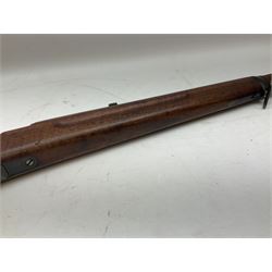 Early 20c Swedish 6.5mm bolt-action service rifle inscribed Carl Gustafs Stads Gevarsfaktori 1904; with 74cm barrel and original Model 1896 knife bayonet with scabbard No.149918 L149cm overall. Deactivated to early specification so requires re-deactivation to modern standards SECTION 1 RFD ONLY