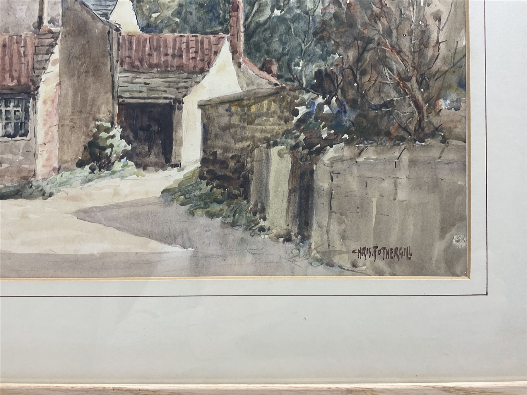 Chris Fothergill (British 20th Century): English Farmstead, watercolour signed 25cm x 35cm 