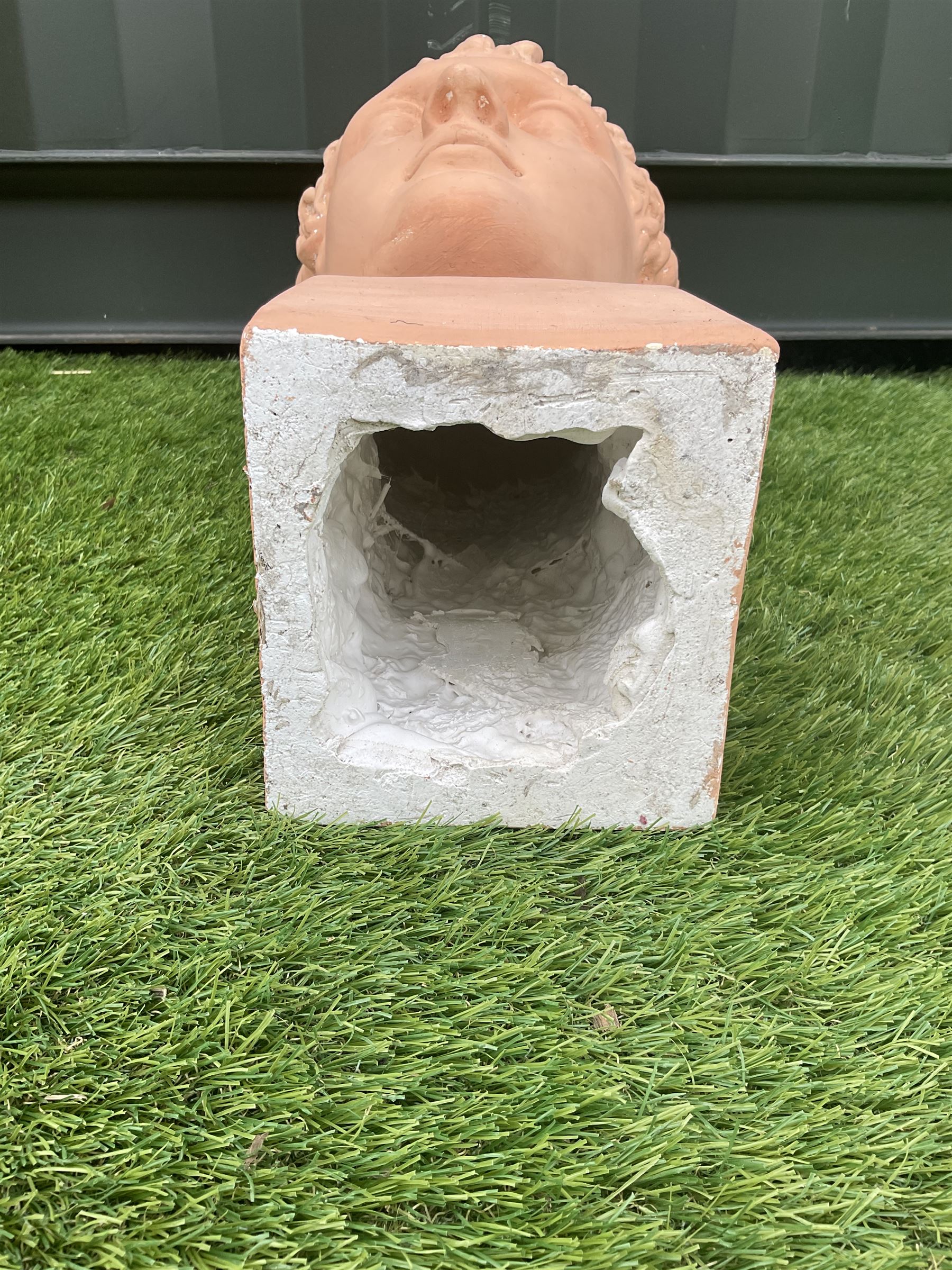 Bust on pedestal, plaster, female portrait  - THIS LOT IS TO BE COLLECTED BY APPOINTMENT FROM DUGGLEBY STORAGE, GREAT HILL, EASTFIELD, SCARBOROUGH, YO11 3TX