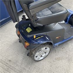 Colt XL8 Pride Mobility Scooter, blue, 2 speeds, remvoal carry basket, charging units and cables with key - THIS LOT IS TO BE COLLECTED BY APPOINTMENT FROM DUGGLEBY STORAGE, GREAT HILL, EASTFIELD, SCARBOROUGH, YO11 3TX