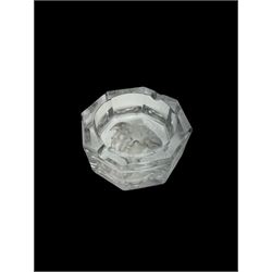 Rosenthal for Versace octagonal glass ashtray, D13cm 