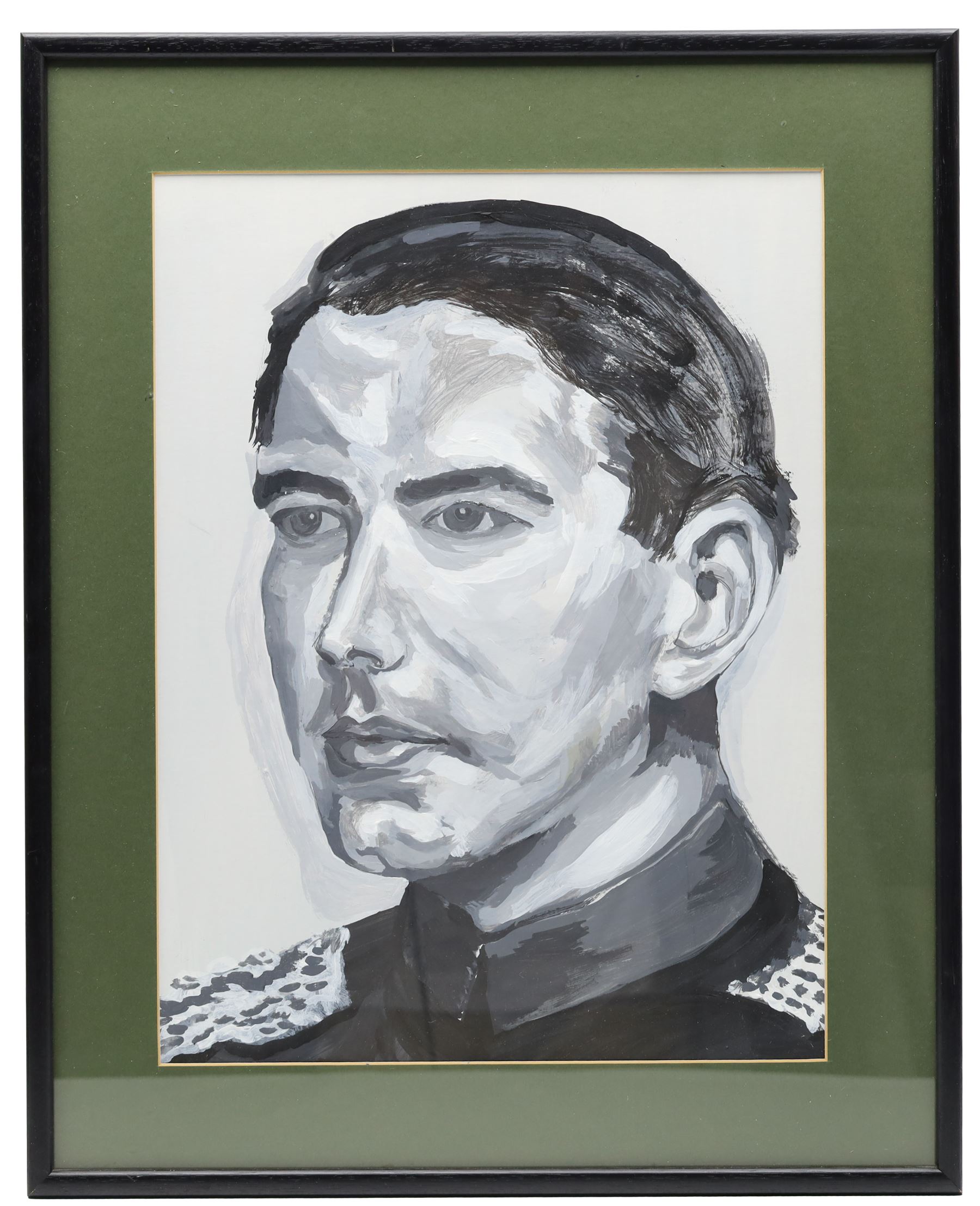 English School (20th century): Portrait of a Naval Officer - possibly Lord Mountbatten, gouache unsigned 40cm x 30cm
Notes: Lord Mountbatten was a beloved uncle of King Charles. He was assassinated by the IRA in 1979.