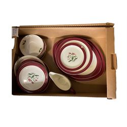 Wedgwood Mayfield pattern tea and dinner, including teapot, dinner plates, cups and saucers coffee cans etc, in three boxes  