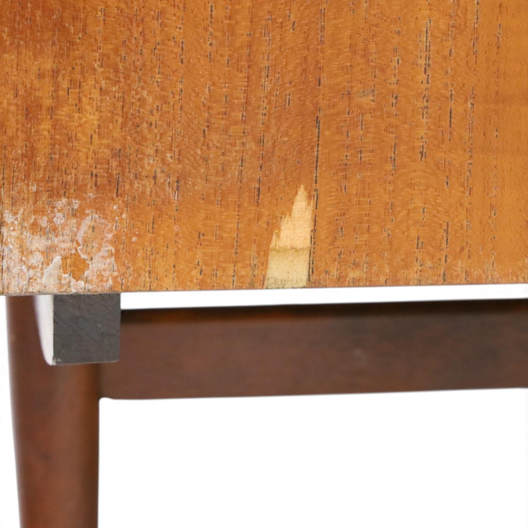 Frank Guille for Austinsuite - mid-20th century teak sideboard, fitted with three central graduating drawers flanked by cupboards, on tapering supports