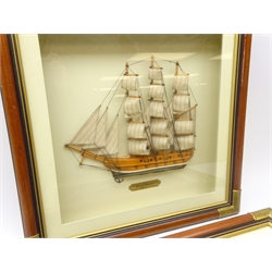  Two cased dioramas of the Titanic and Mayflower, L57cm max (2)  