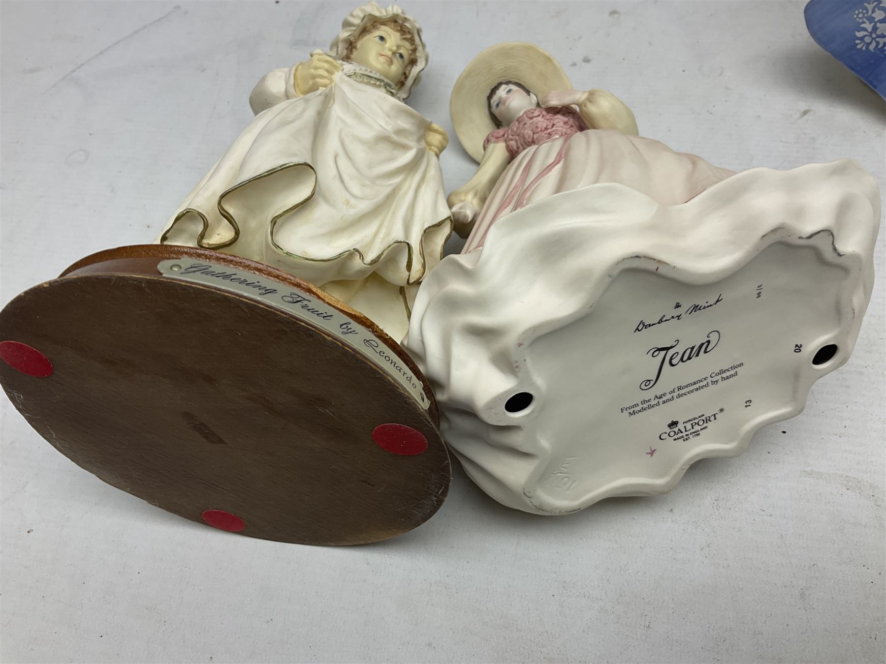 Collection of eight figures comprising Royal Doulton Loretta HN 2337 and Nina HN 2347, Coalport limited edition Emily 740/5000, Danbury Mint Jean, SBL Regal House Collection and three The Leonardo Collection examples