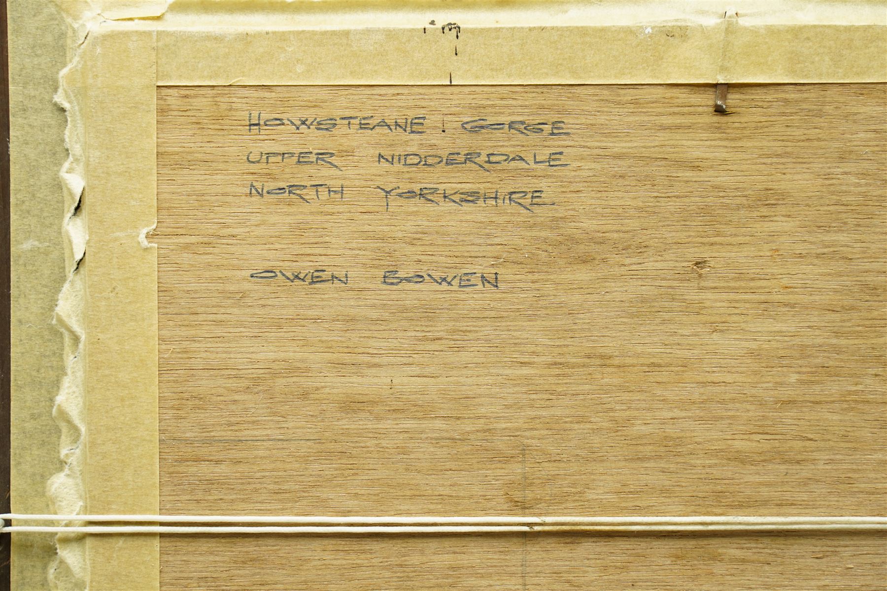 Owen Bowen (Staithes Group 1873-1967): Howsteane Gorge - Upper Nidderdale North Yorkshire, oil on board signed 39cm x 29cm