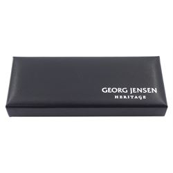 Georg Jensen 2006 Heritage Collection silver coral pendant necklace, stamped, boxed 