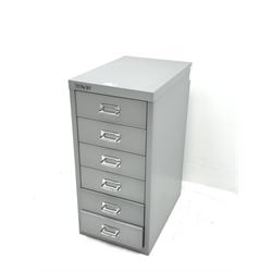 Bisley six drawer filing chest, W28cm, H59cm, D41cm