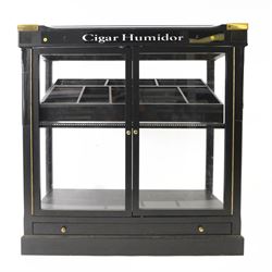 Cigar Humidor advertising display case, with base humidifying drawer, with removable displ...