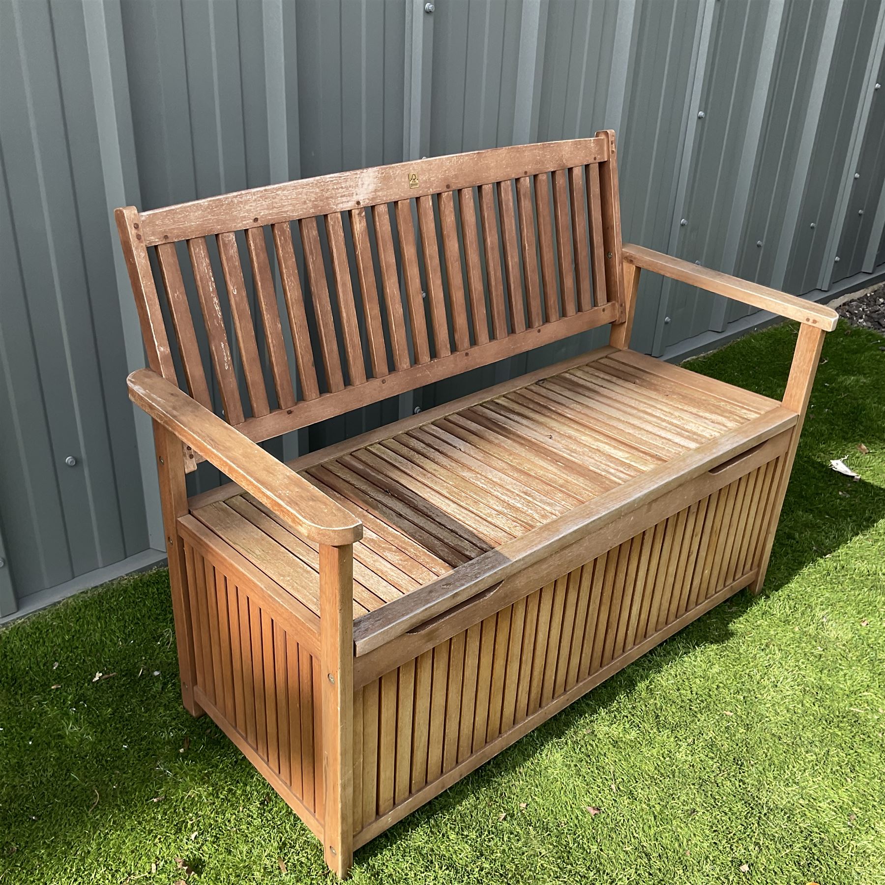 FSC teak garden bench with storage box - THIS LOT IS TO BE COLLECTED BY APPOINTMENT FROM DUGGLEBY STORAGE, GREAT HILL, EASTFIELD, SCARBOROUGH, YO11 3TX