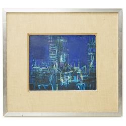 Russell Platt (British 1920-2015): 'York Minster - Blue Scaffolding', oil on board signed inscribed and dated verso 25cm x 30cm
Provenance: Austen Hayes Gallery - Shambles, York