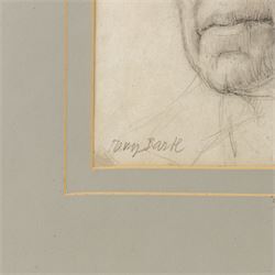 Tony Bartl (Czech 1912-1998): Portrait of an Elderly Woman and Female Nude, two pencil drawings signed max 34cm x 22cm (2)
