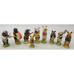  Beswick Pig band, comprising nine figures, in original boxes (9)  
