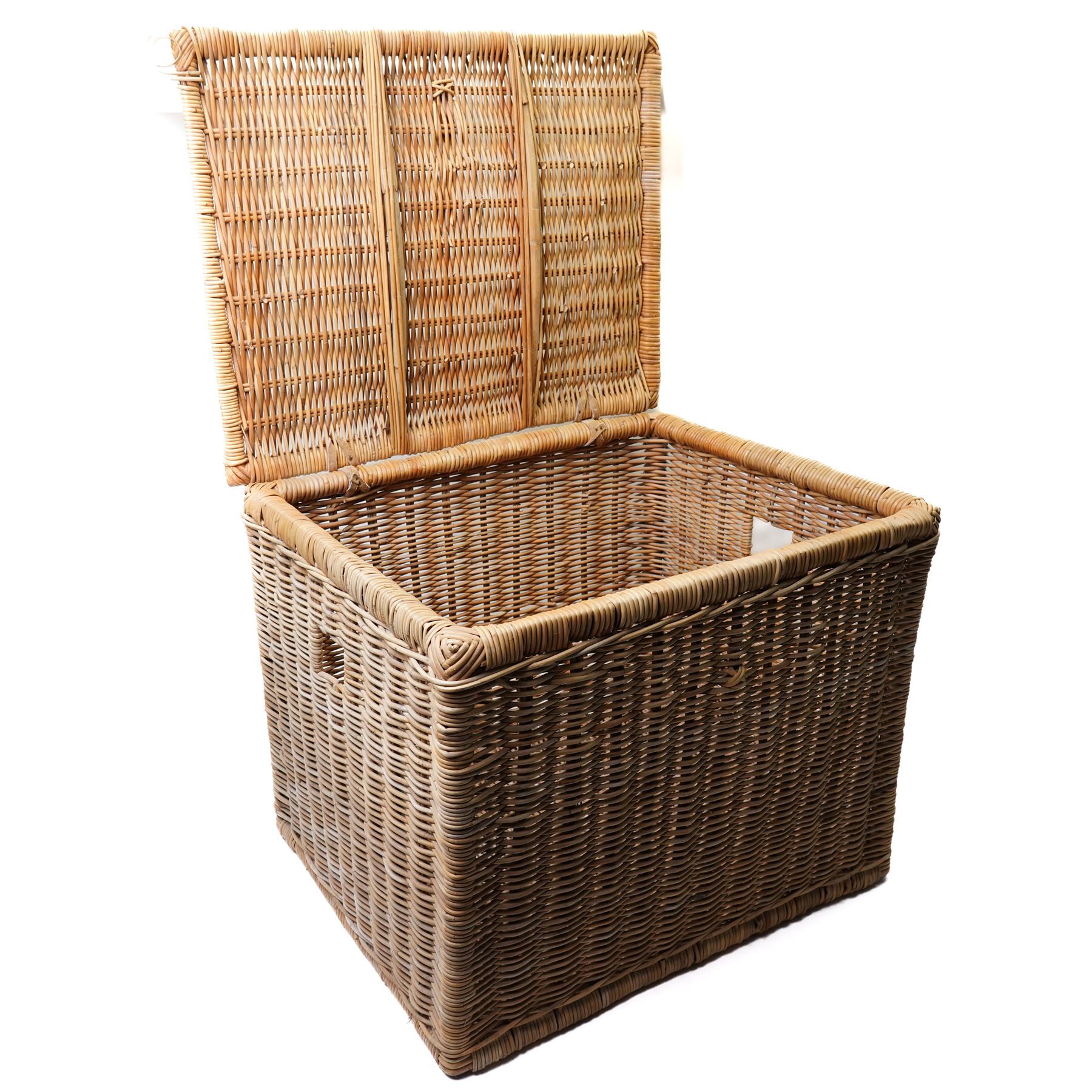 Large wicker basket 68cm x 54cm x 57cm